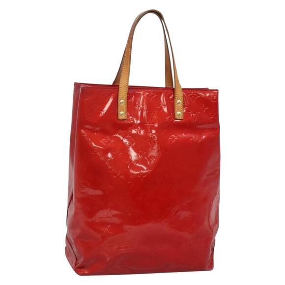 LOUIS VUITTON Monogram Vernis Reade MM Hand Bag Red Rouge M91086 - Picture 1 of 16